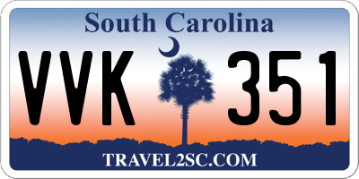 SC license plate VVK351