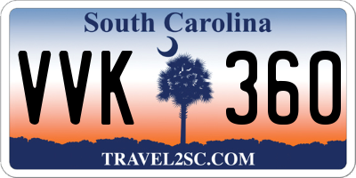 SC license plate VVK360