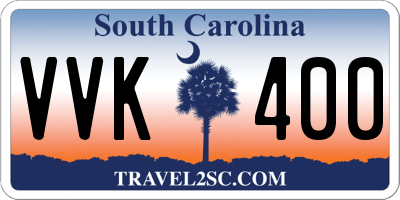 SC license plate VVK400
