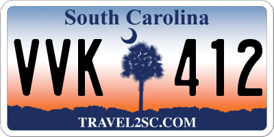 SC license plate VVK412