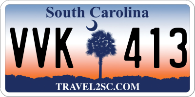 SC license plate VVK413