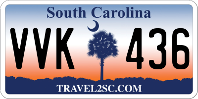 SC license plate VVK436