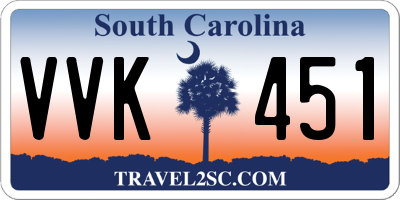 SC license plate VVK451
