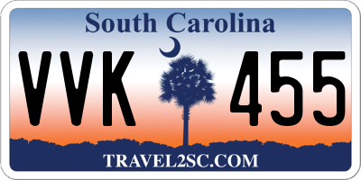 SC license plate VVK455