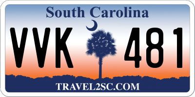 SC license plate VVK481
