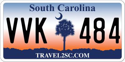 SC license plate VVK484