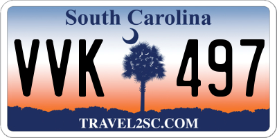 SC license plate VVK497