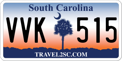 SC license plate VVK515