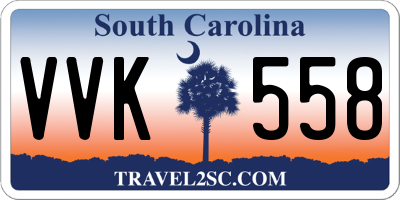 SC license plate VVK558