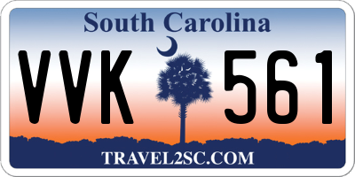 SC license plate VVK561