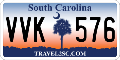 SC license plate VVK576