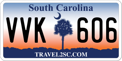 SC license plate VVK606