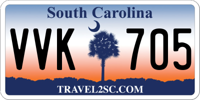 SC license plate VVK705