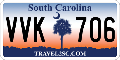 SC license plate VVK706