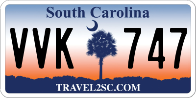 SC license plate VVK747