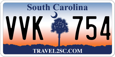 SC license plate VVK754