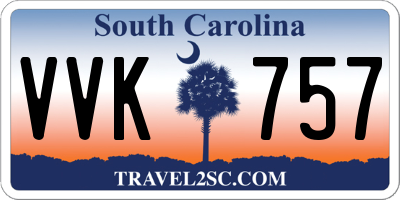 SC license plate VVK757