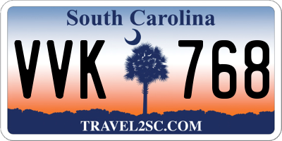 SC license plate VVK768