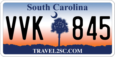 SC license plate VVK845