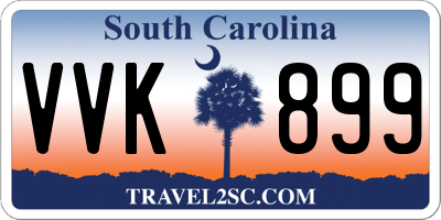 SC license plate VVK899