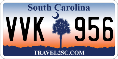 SC license plate VVK956
