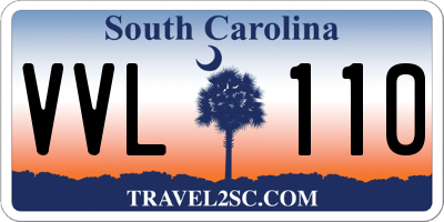 SC license plate VVL110