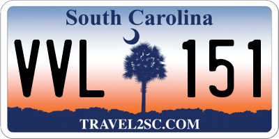 SC license plate VVL151