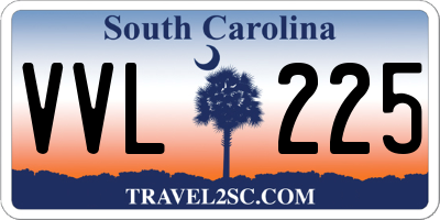 SC license plate VVL225