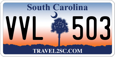 SC license plate VVL503