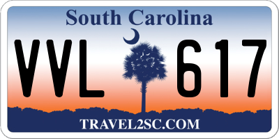 SC license plate VVL617
