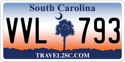 SC license plate VVL793