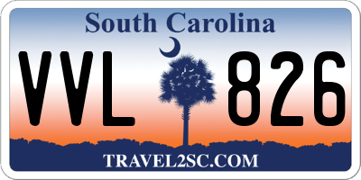 SC license plate VVL826