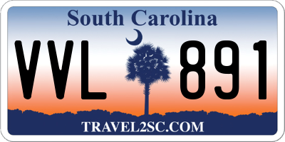 SC license plate VVL891