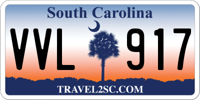 SC license plate VVL917