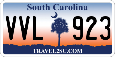 SC license plate VVL923