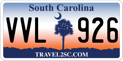 SC license plate VVL926