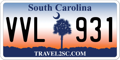 SC license plate VVL931