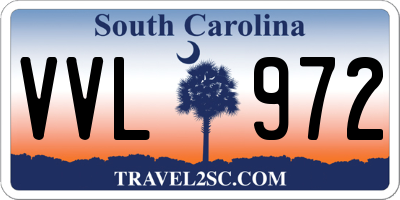 SC license plate VVL972