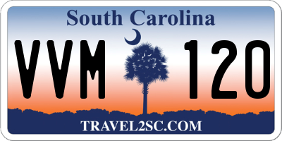 SC license plate VVM120