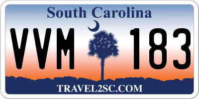 SC license plate VVM183