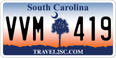 SC license plate VVM419