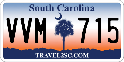 SC license plate VVM715