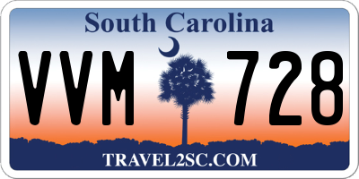 SC license plate VVM728
