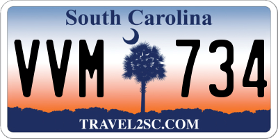SC license plate VVM734