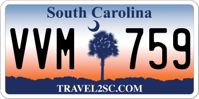 SC license plate VVM759