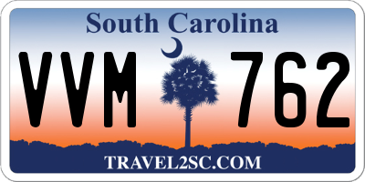 SC license plate VVM762