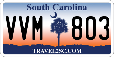 SC license plate VVM803