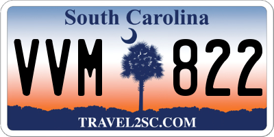 SC license plate VVM822