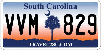 SC license plate VVM829