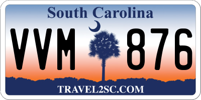 SC license plate VVM876